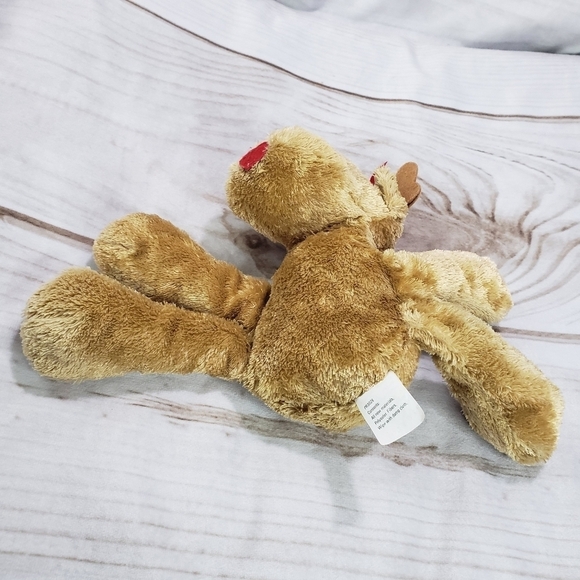 Hallmark Ramona Reindeer Silky Plush Stuffed Toy 6 Inch Red Bow Christmas - Picture 5 of 9